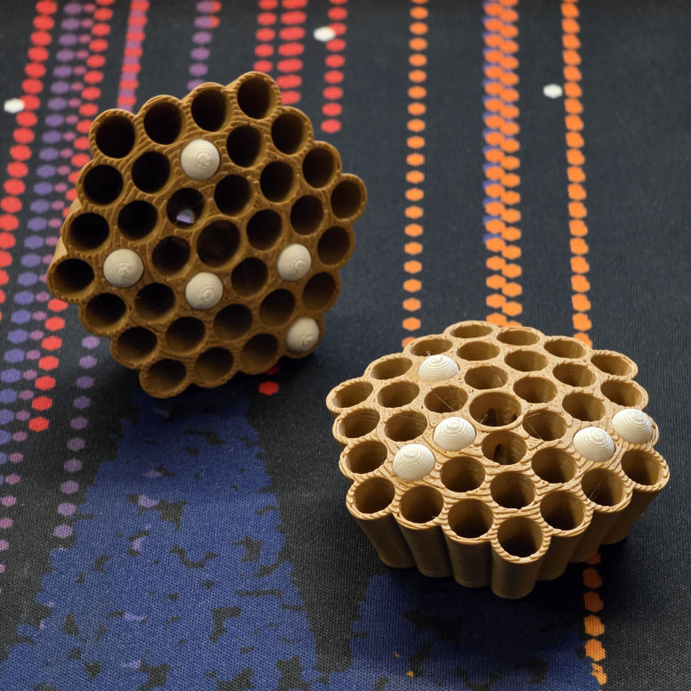 Faux wasp nest used to deter wasps from building nearby
